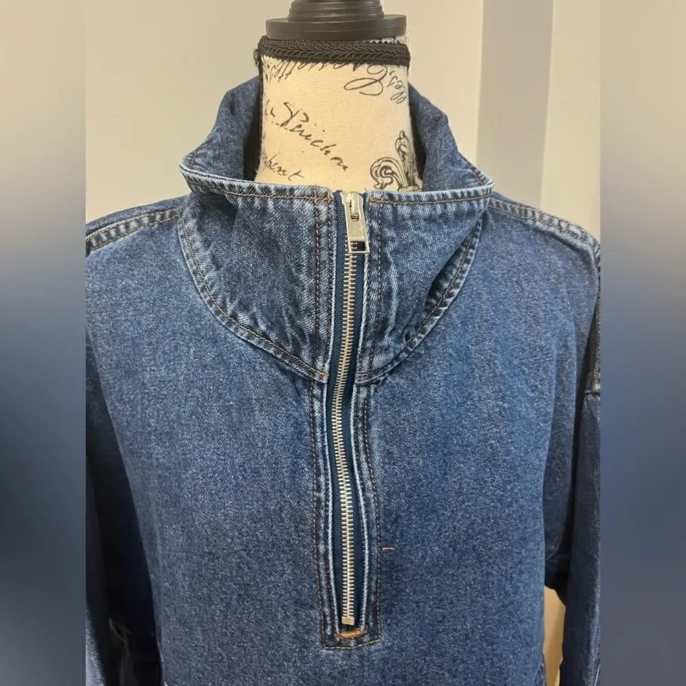 Frame NWT denim windbreaker anorak jacket
